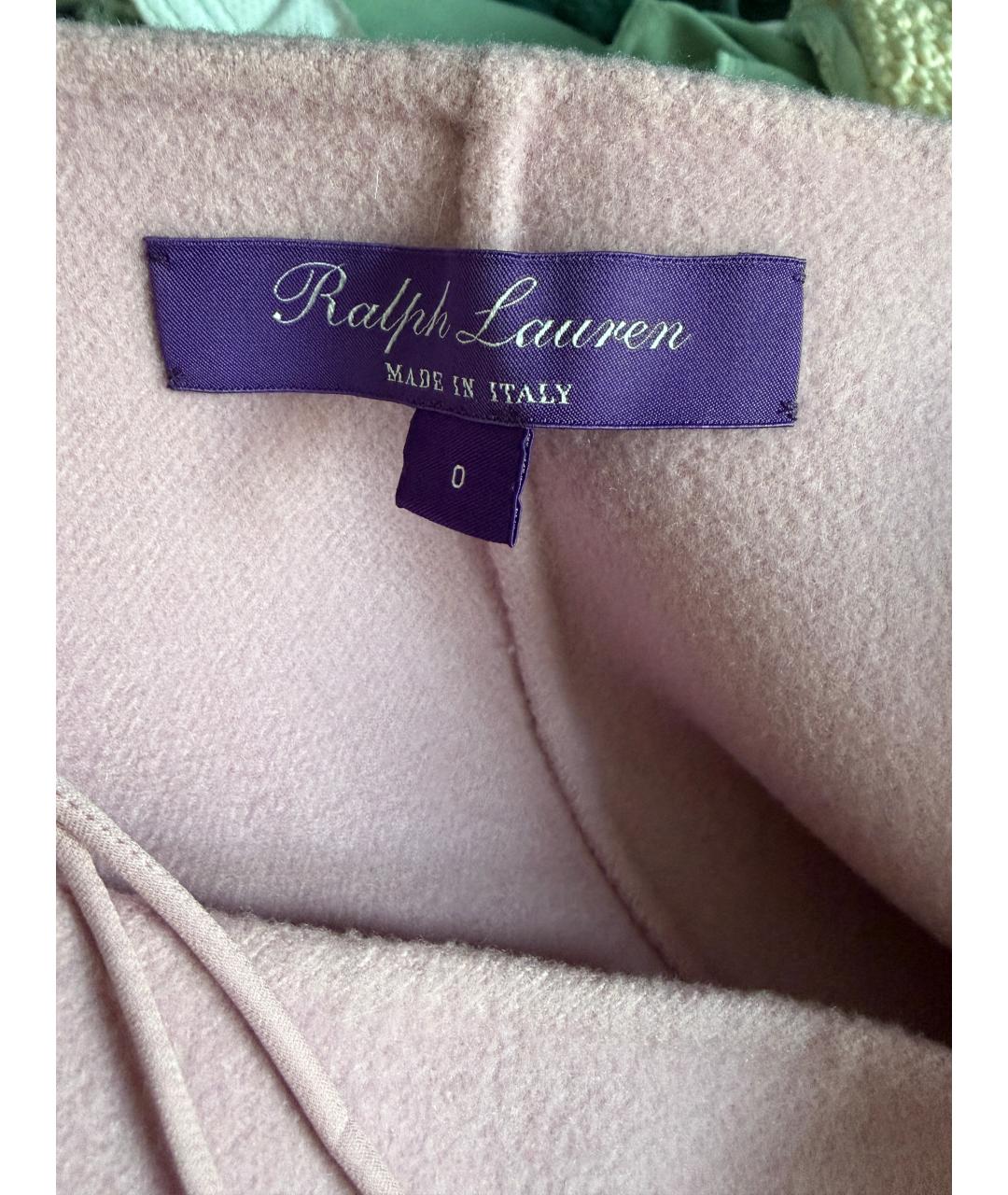 RALPH LAUREN PURPLE LABEL Розовая кашемировая юбка мини, фото 4