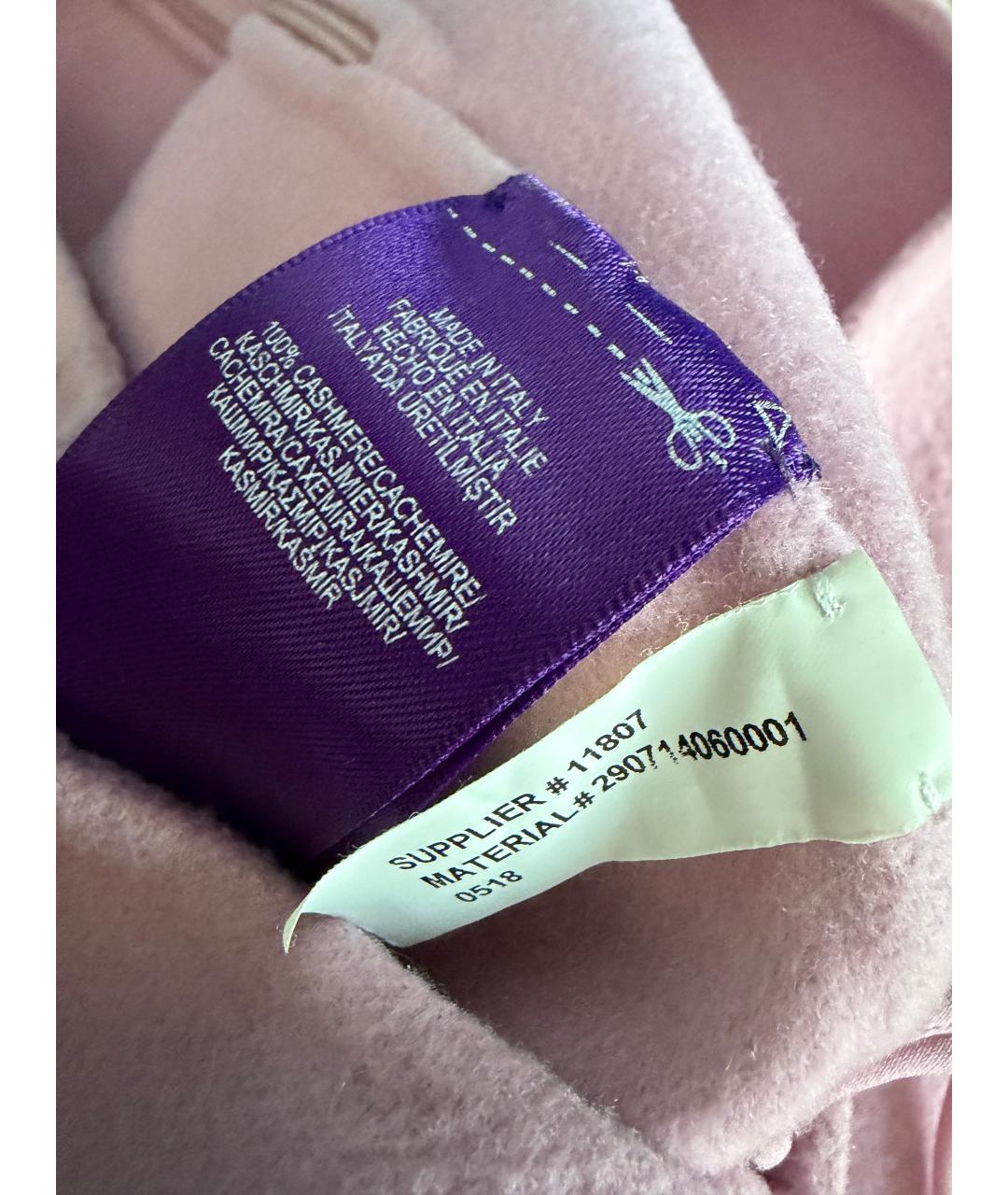 RALPH LAUREN PURPLE LABEL Розовая кашемировая юбка мини, фото 5