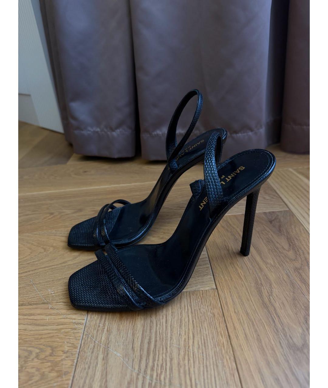 SAINT LAURENT Черные босоножки, фото 5