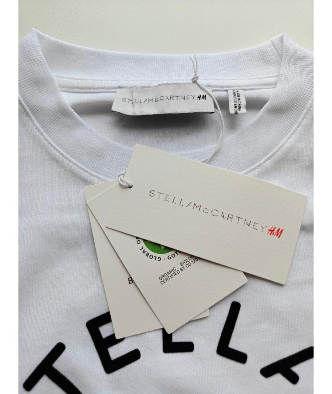STELLA MCCARTNEY Белая хлопковая футболка, фото 4