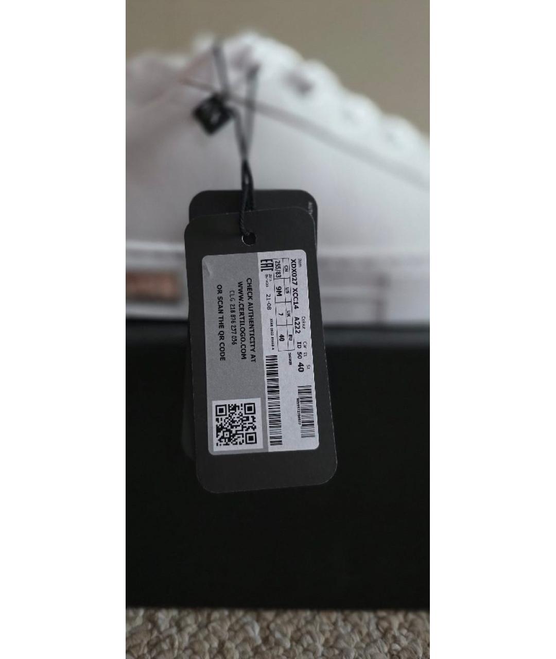 ARMANI EXCHANGE Белые кожаные кеды, фото 5