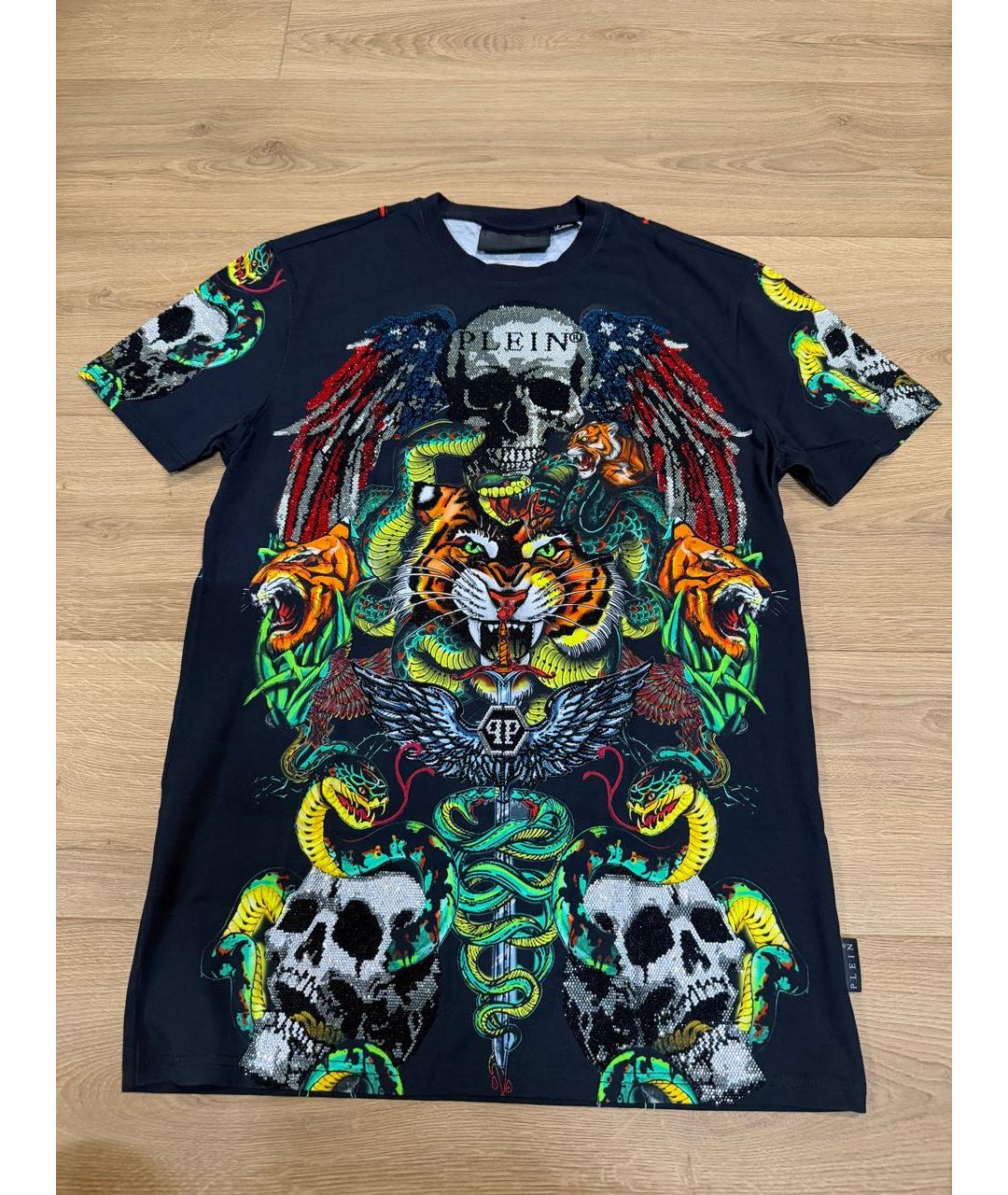 PHILIPP PLEIN Черная хлопковая футболка, фото 2