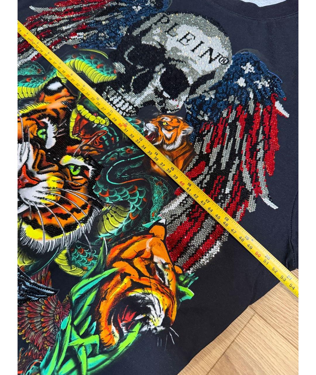 PHILIPP PLEIN Черная хлопковая футболка, фото 7