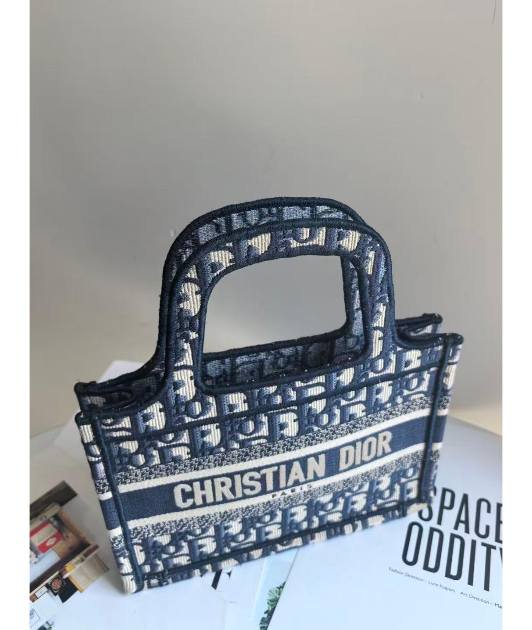 CHRISTIAN DIOR Голубая сумка тоут, фото 7