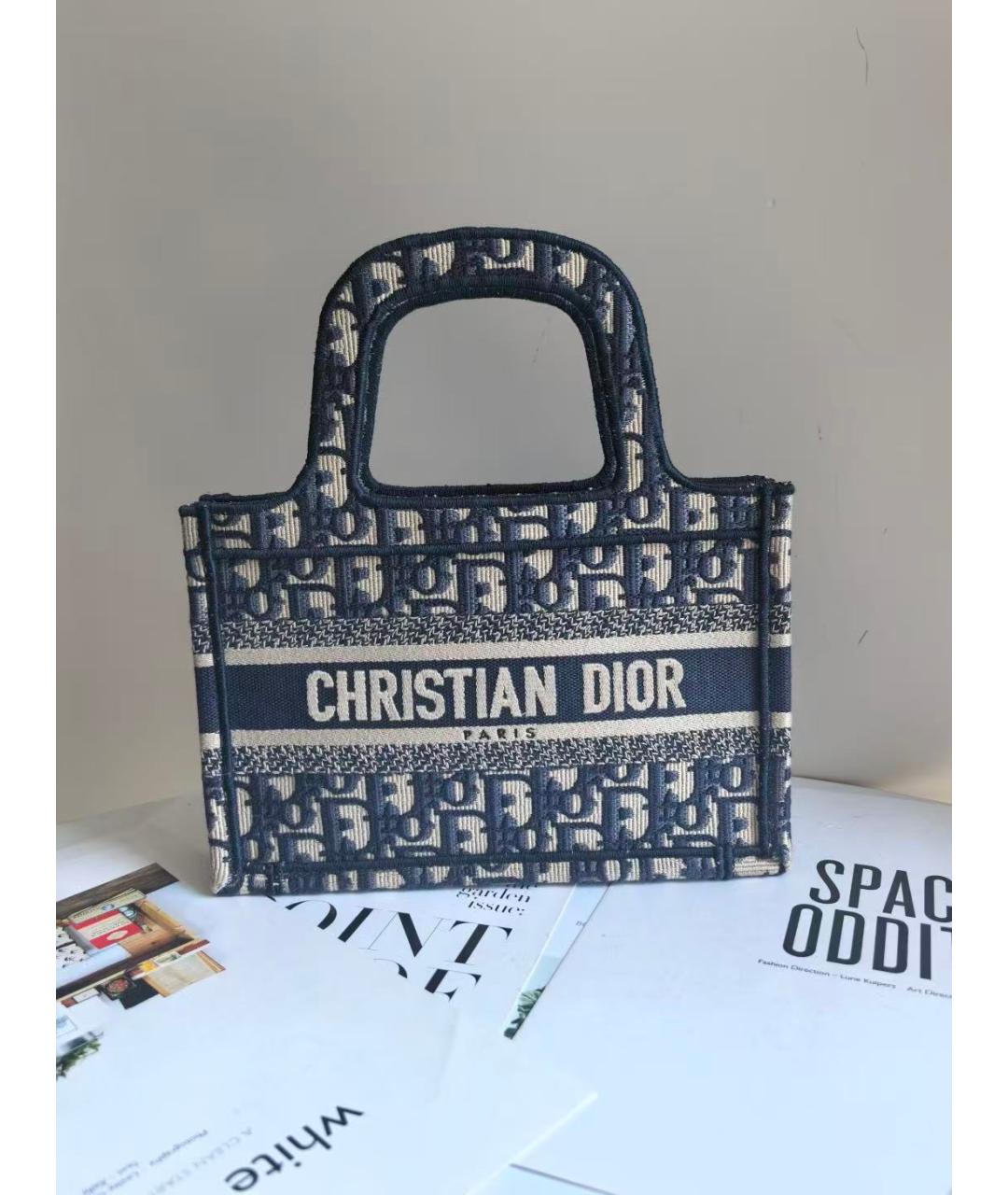 CHRISTIAN DIOR Голубая сумка тоут, фото 2