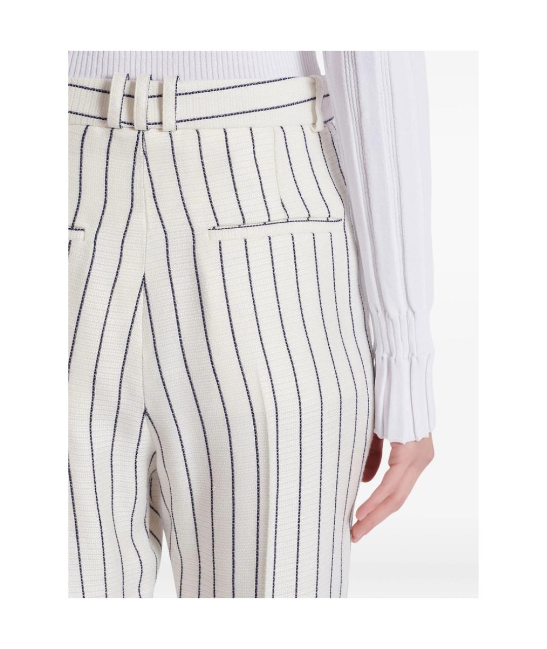 BALMAIN Белые льняные брюки узкие, фото 3