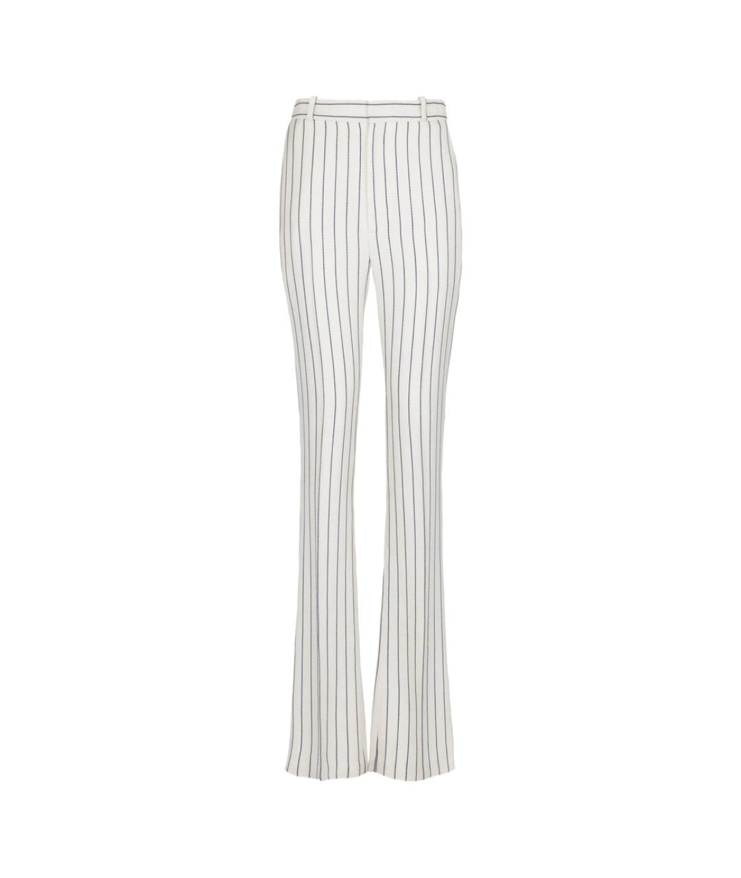 BALMAIN Белые льняные брюки узкие, фото 1