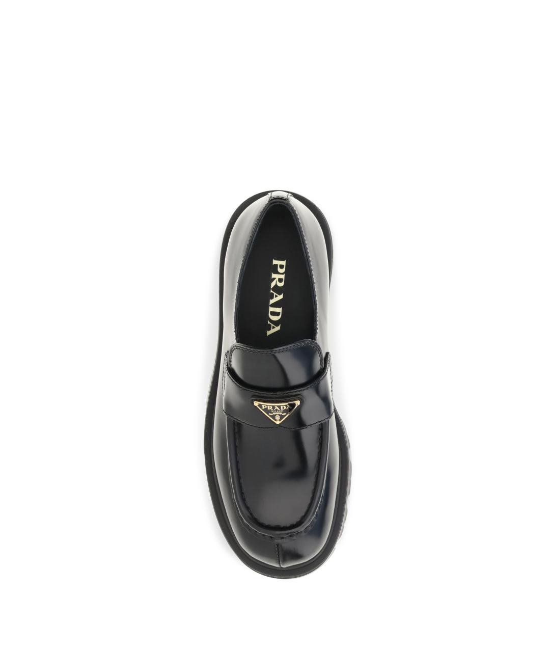 PRADA Черные кожаные лоферы, фото 4