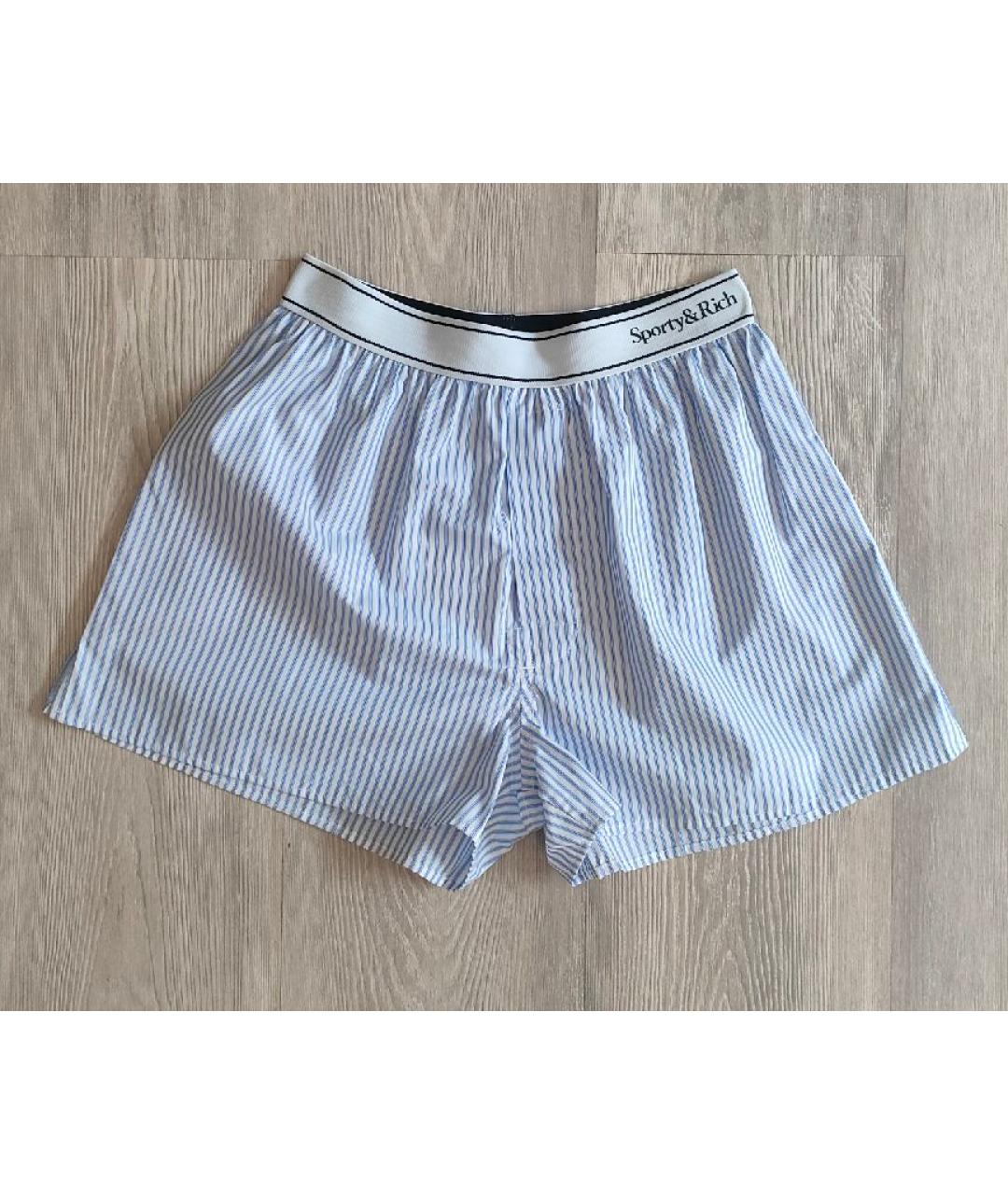 SPORTY AND RICH Голубой хлопковый костюм с брюками, фото 2