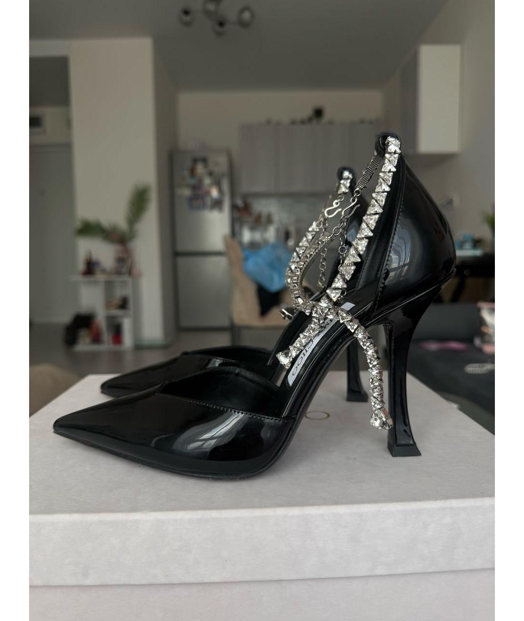JIMMY CHOO Черные туфли из лакированной кожи, фото 7