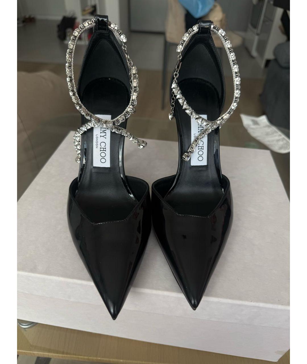 JIMMY CHOO Черные туфли из лакированной кожи, фото 2