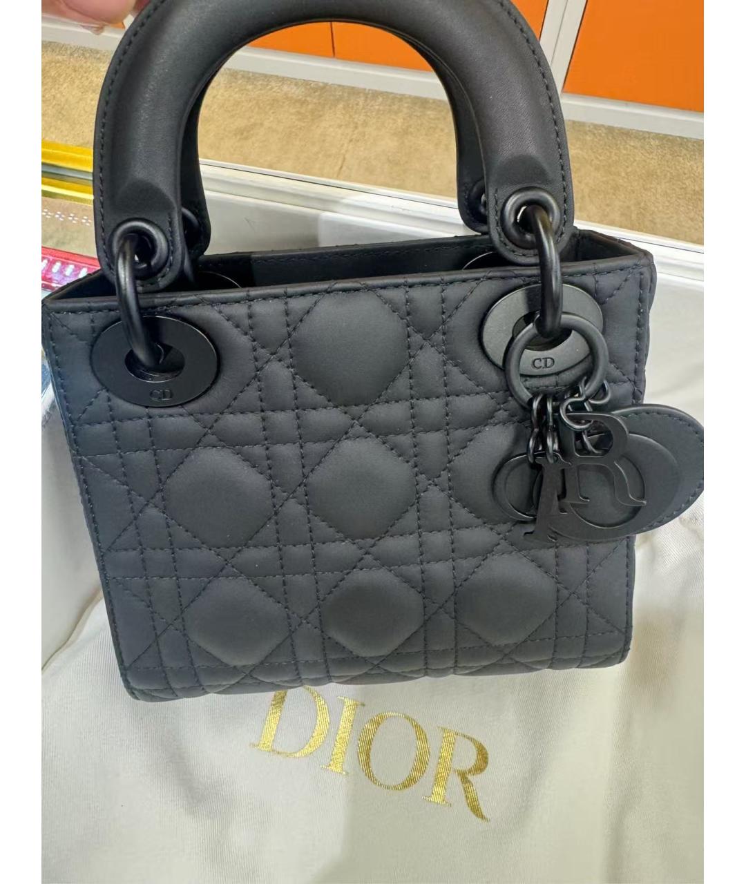CHRISTIAN DIOR Черная кожаная сумка через плечо, фото 2