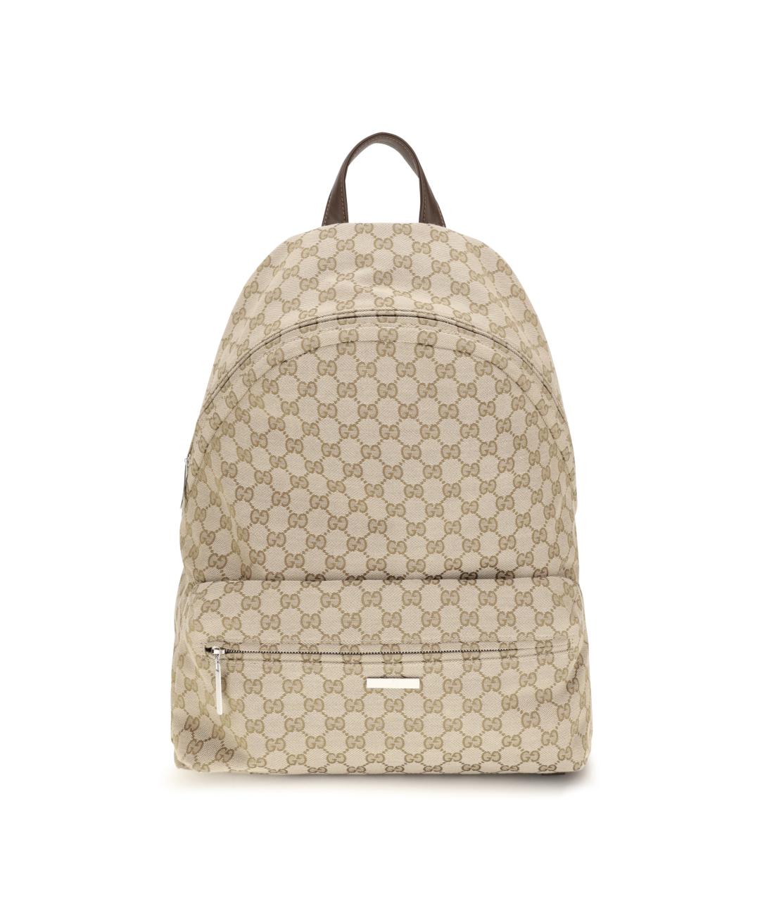 GUCCI Бежевый тканевый рюкзак, фото 1