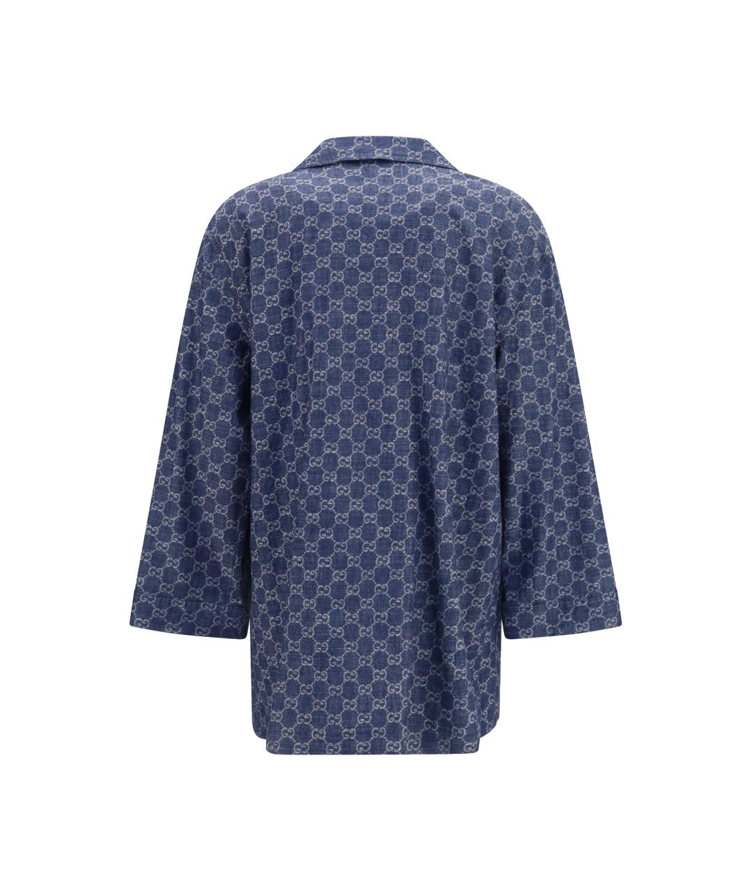 GUCCI Синяя хлопковая куртка, фото 2