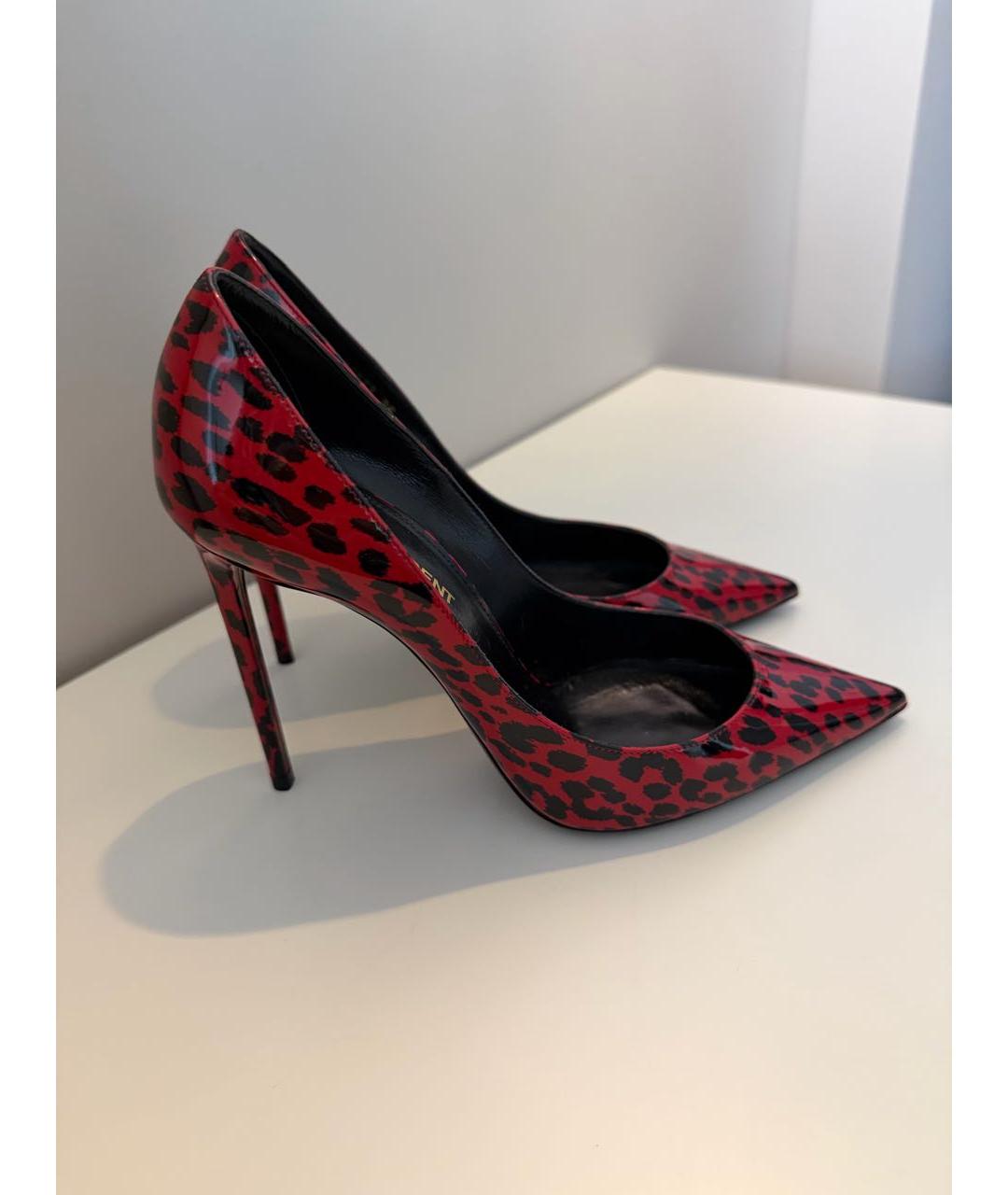 SAINT LAURENT Красные туфли из лакированной кожи, фото 3