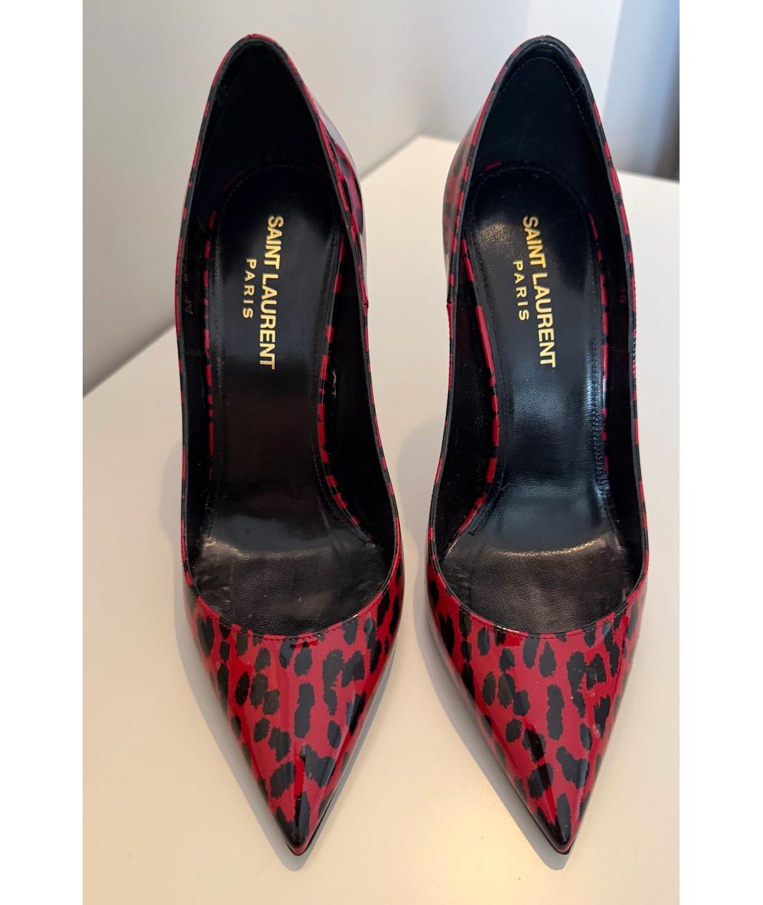 SAINT LAURENT Красные туфли из лакированной кожи, фото 2