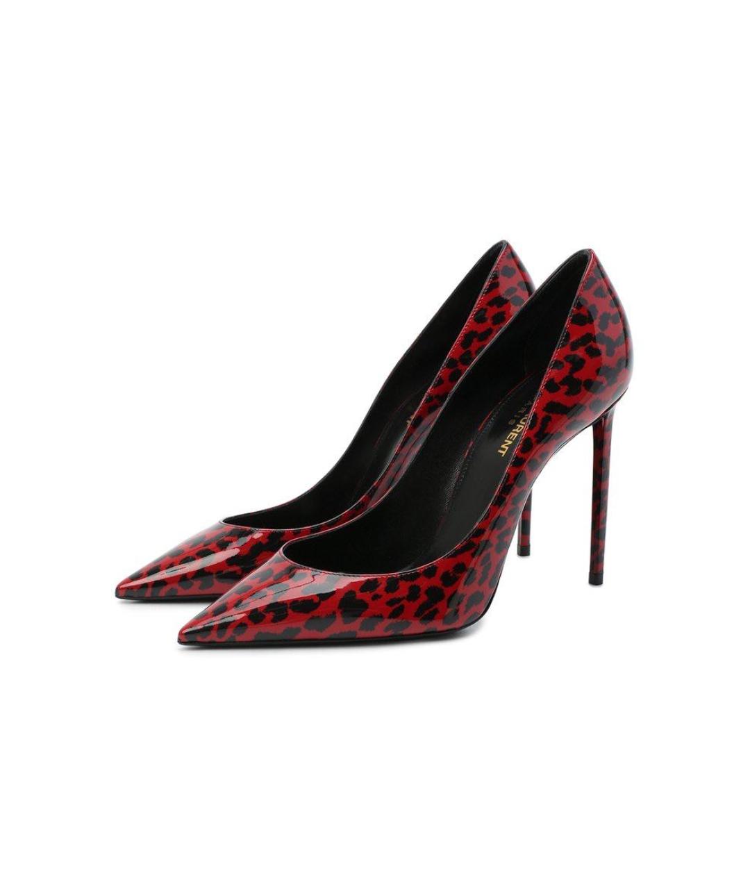 SAINT LAURENT Красные туфли из лакированной кожи, фото 6