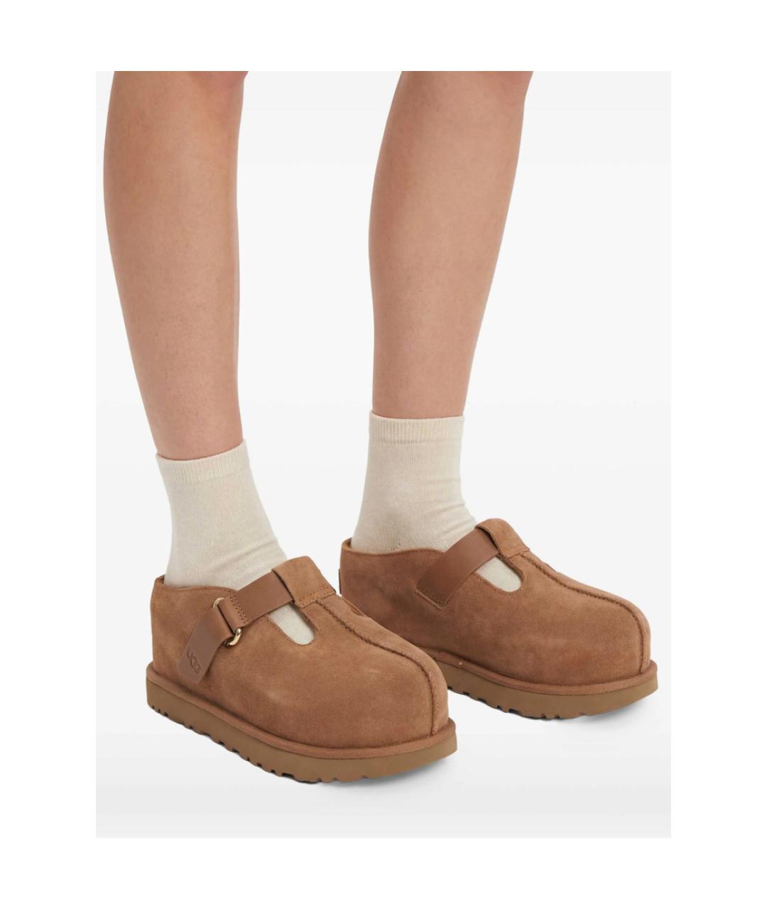 UGG Коричневые замшевые мюли, фото 5