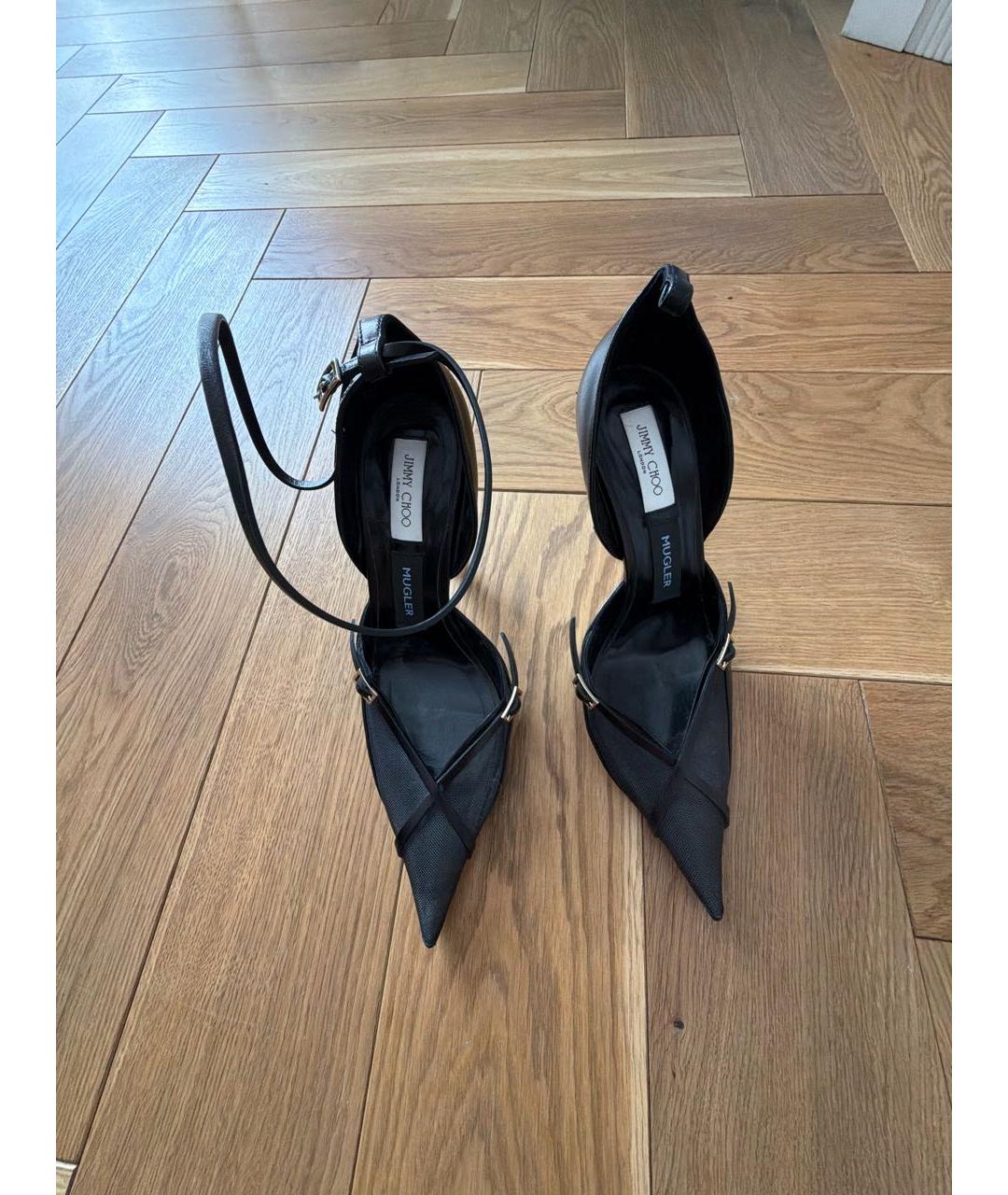 JIMMY CHOO Черные кожаные туфли, фото 2