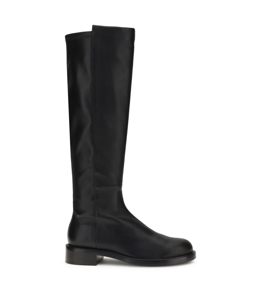 STUART WEITZMAN Черные кожаные сапоги, фото 1