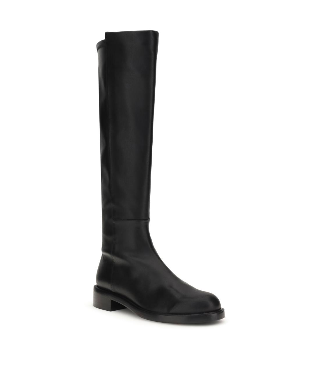 STUART WEITZMAN Черные кожаные сапоги, фото 2