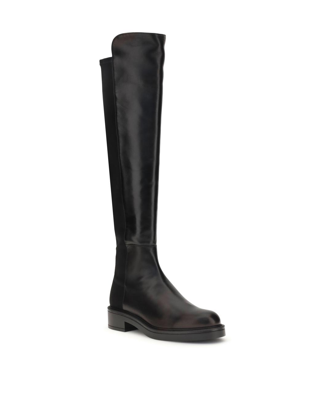 STUART WEITZMAN Черные кожаные сапоги, фото 2