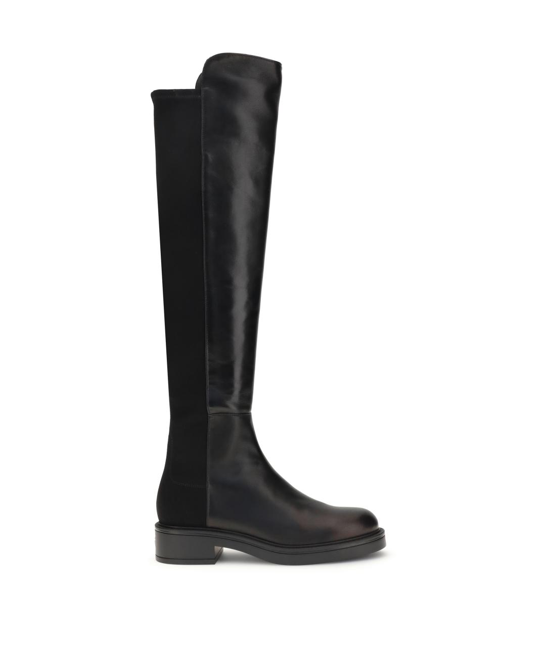 STUART WEITZMAN Черные кожаные сапоги, фото 1