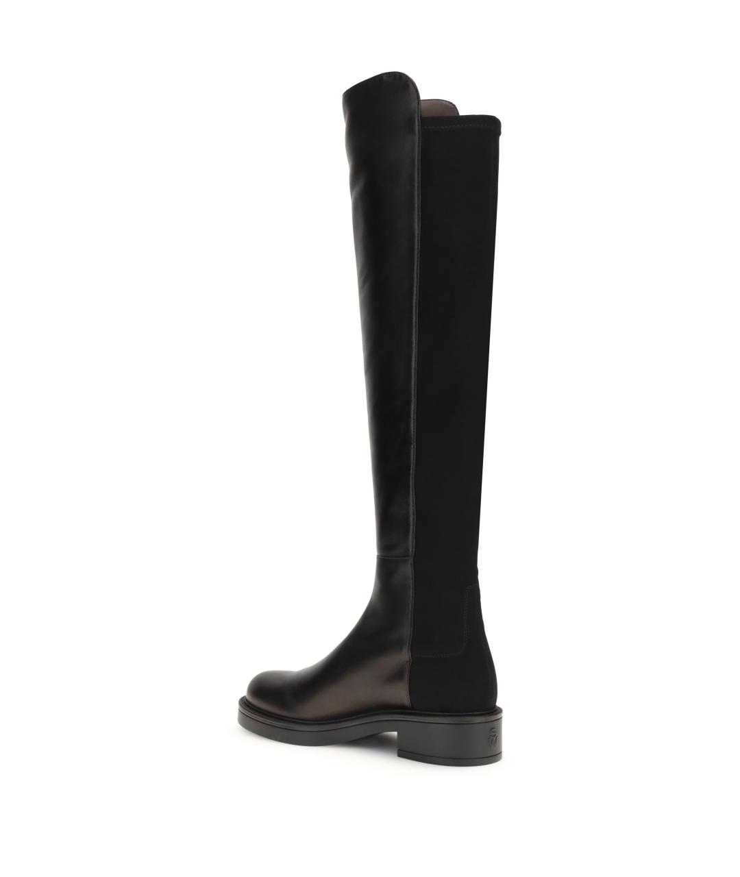 STUART WEITZMAN Черные кожаные сапоги, фото 3
