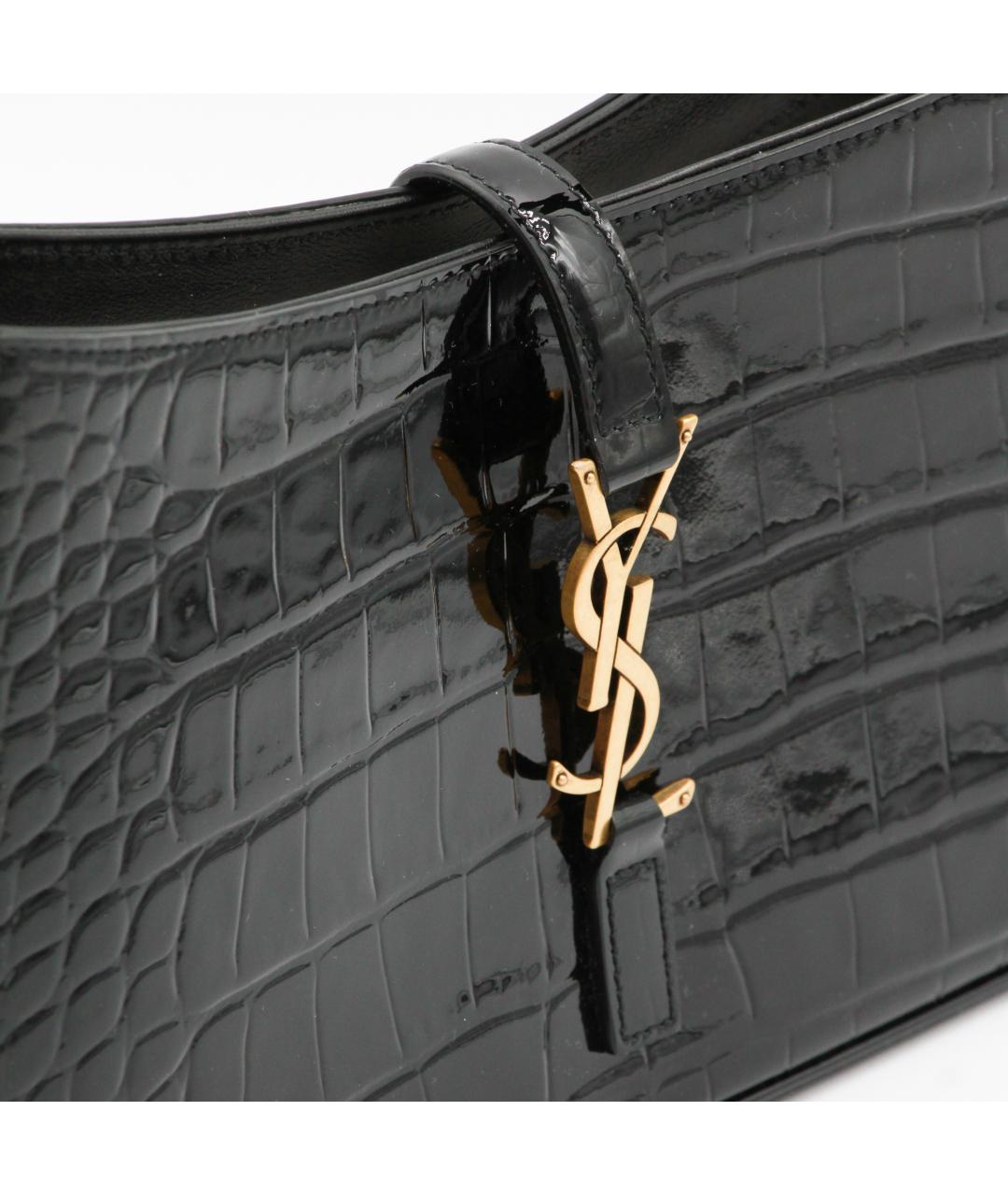 SAINT LAURENT Черная кожаная сумка через плечо, фото 4