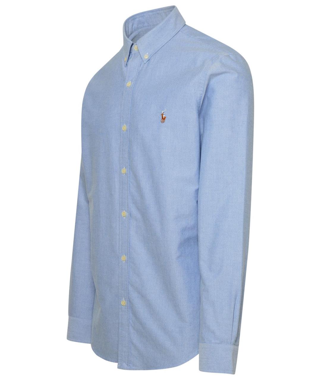 POLO RALPH LAUREN Голубая хлопковая кэжуал рубашка, фото 2