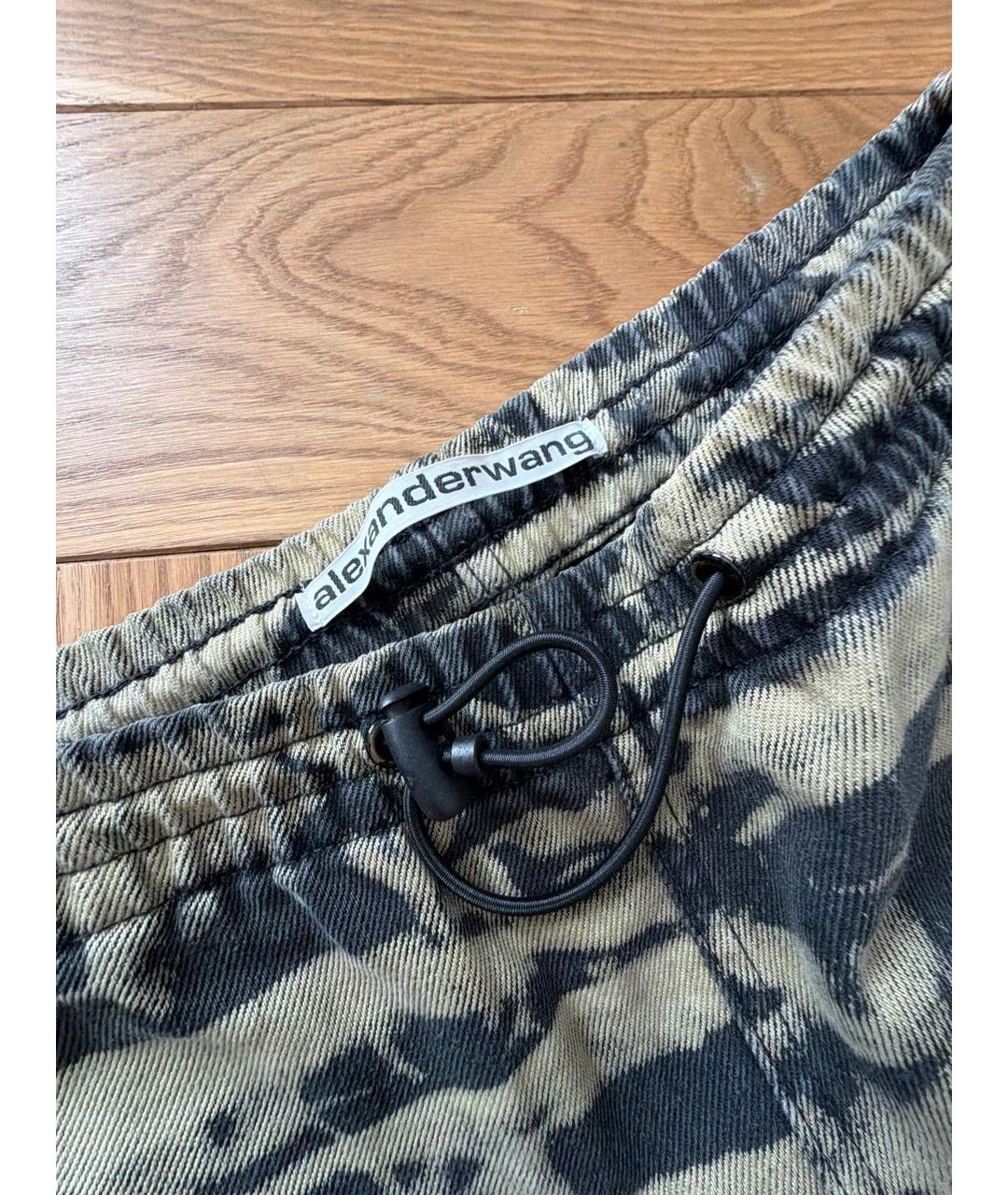 ALEXANDER WANG Хаки хлопковые брюки широкие, фото 3