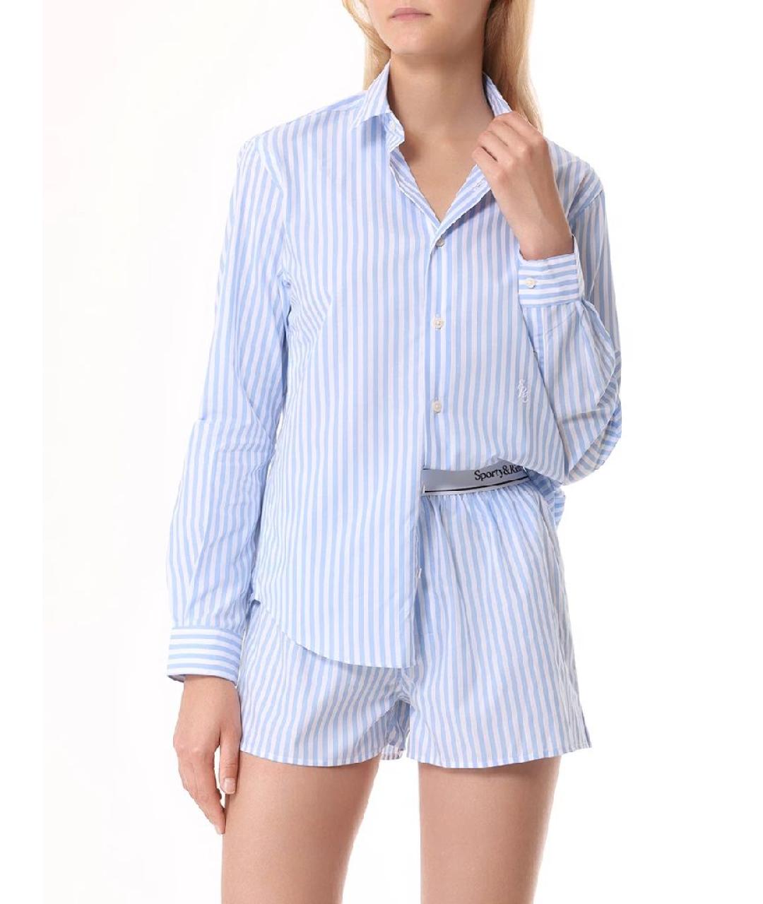 SPORTY AND RICH Голубой хлопковый костюм с брюками, фото 7