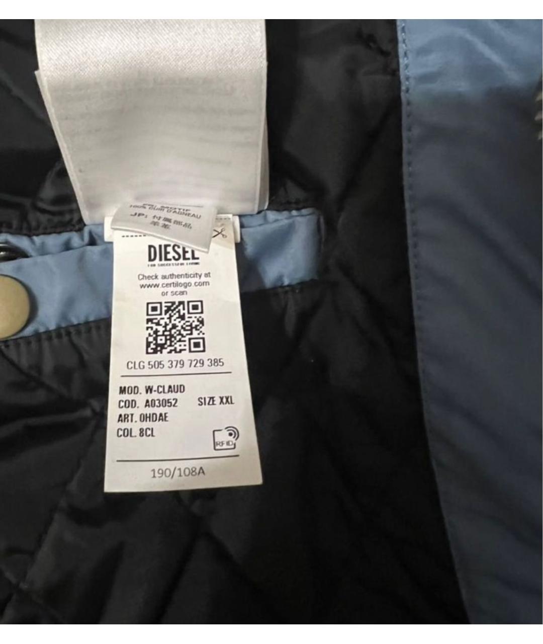DIESEL Синяя полиамидовая парка, фото 4