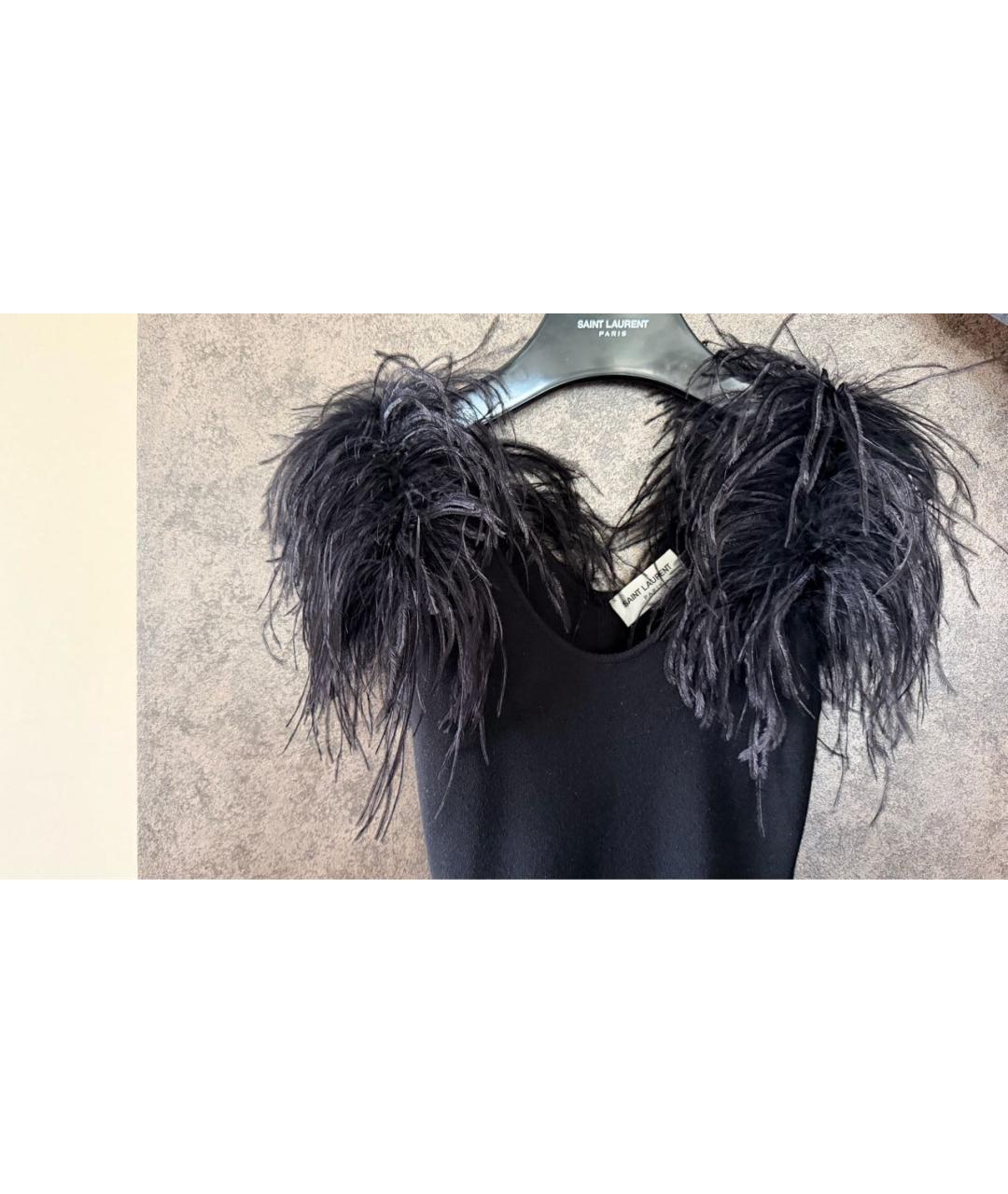 SAINT LAURENT Черное коктейльное платье, фото 3