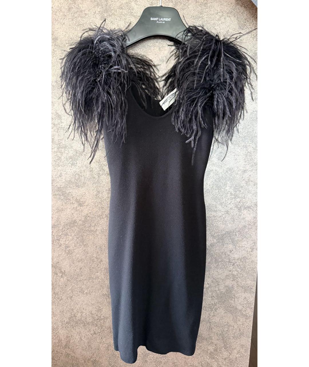 SAINT LAURENT Черное коктейльное платье, фото 4