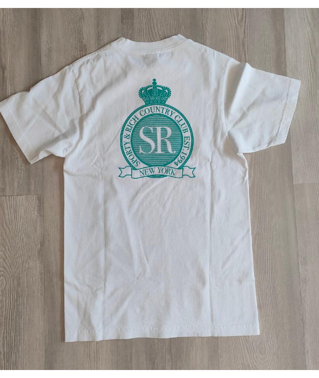 SPORTY AND RICH Белая хлопковая футболка, фото 2