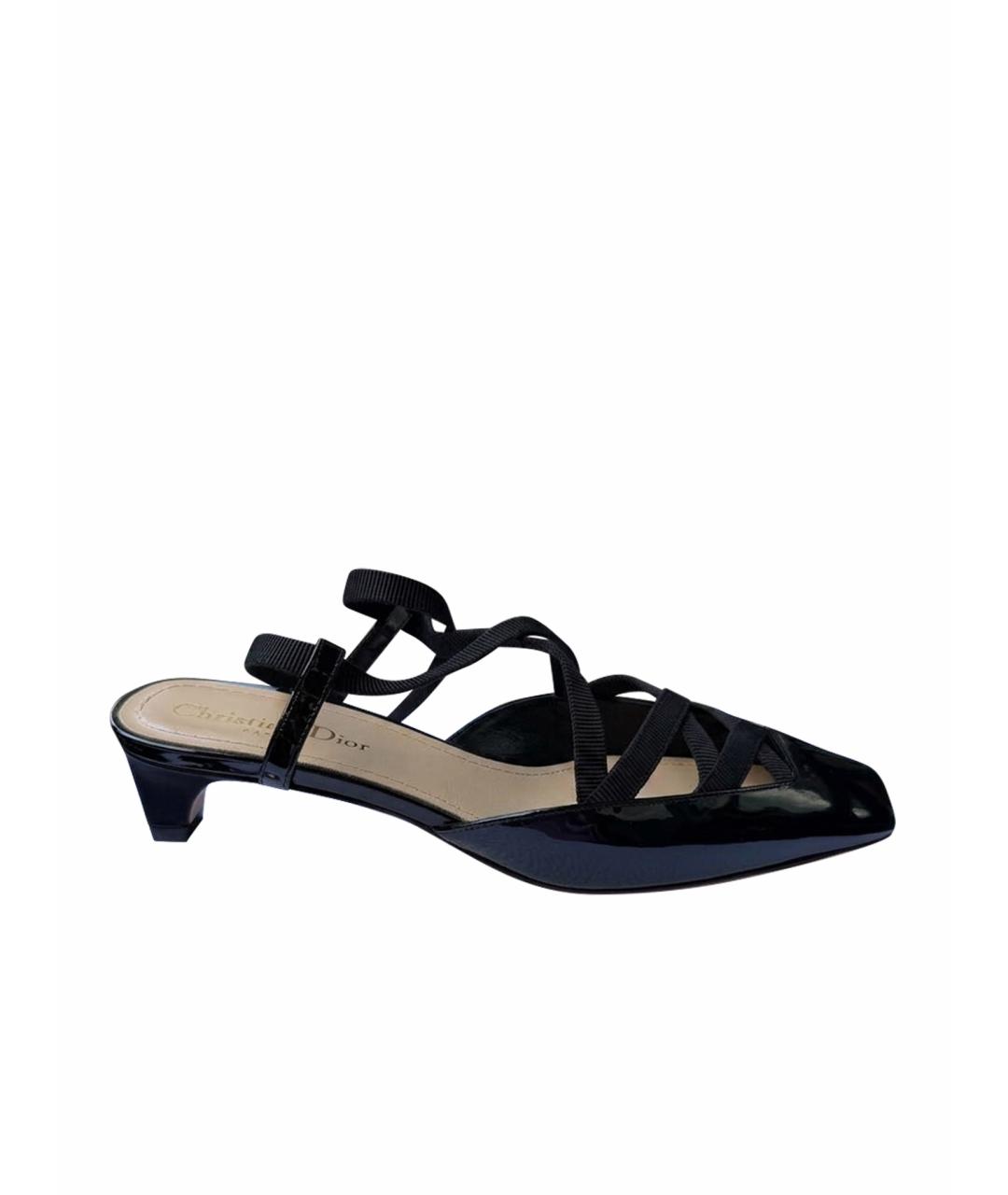 CHRISTIAN DIOR Черные туфли из лакированной кожи, фото 1