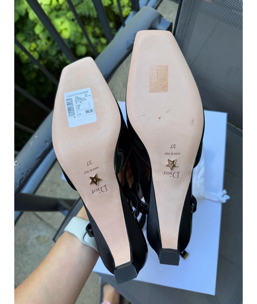 CHRISTIAN DIOR Черные туфли из лакированной кожи, фото 4