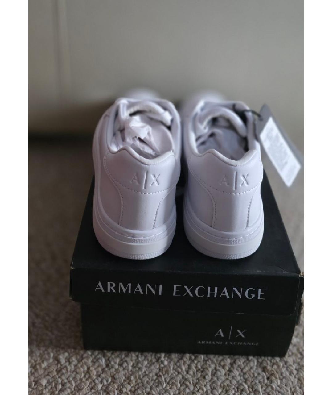 ARMANI EXCHANGE Белые кожаные кеды, фото 4
