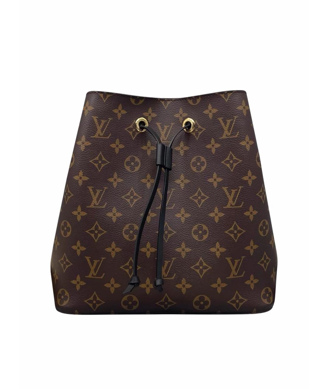 LOUIS VUITTON Коричневая кожаная сумка через плечо, фото 1