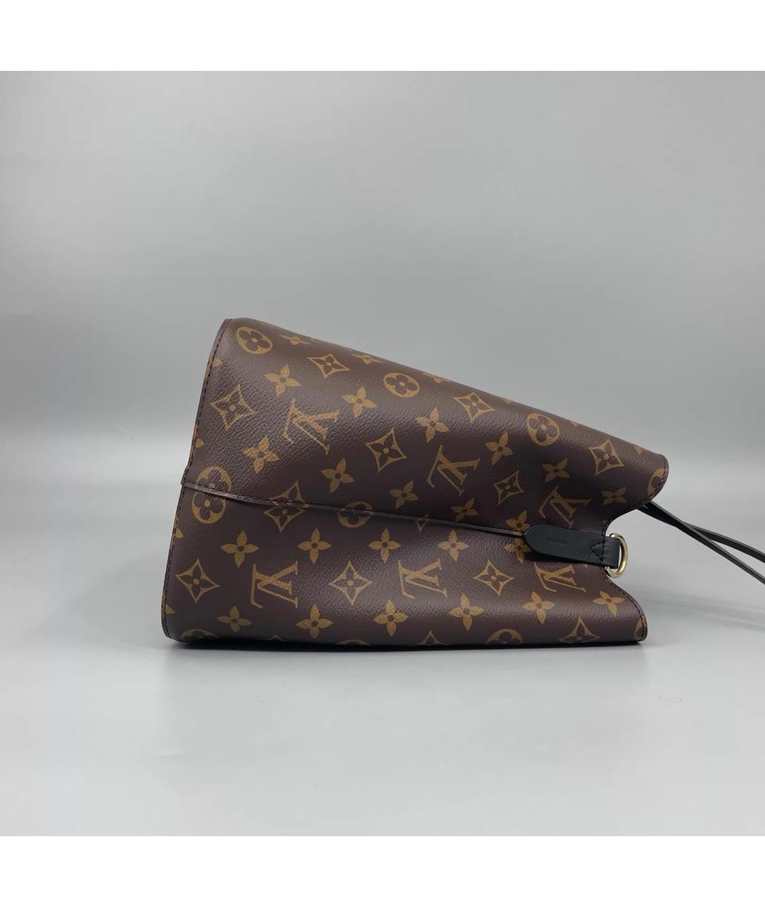 LOUIS VUITTON Коричневая кожаная сумка через плечо, фото 5