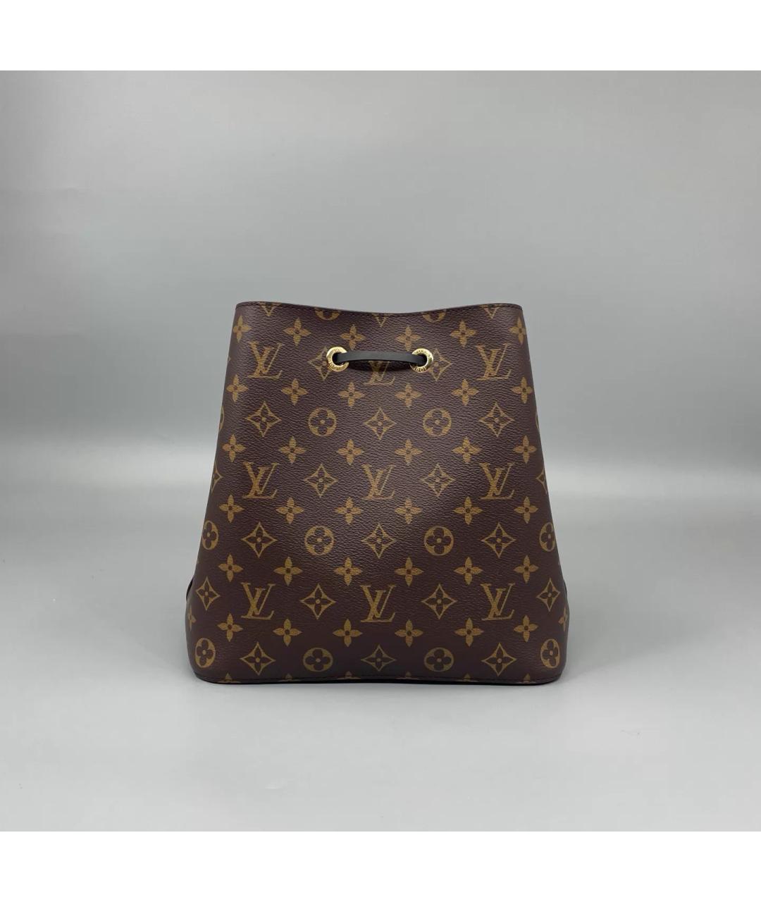 LOUIS VUITTON Коричневая кожаная сумка через плечо, фото 2