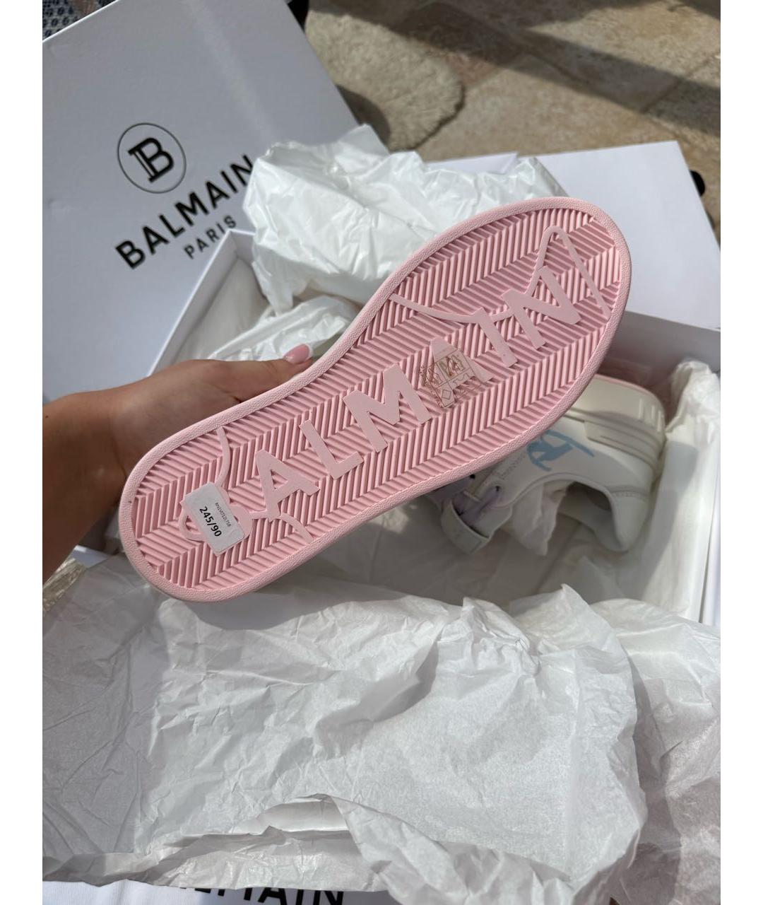 BALMAIN Белые кожаные кеды, фото 6