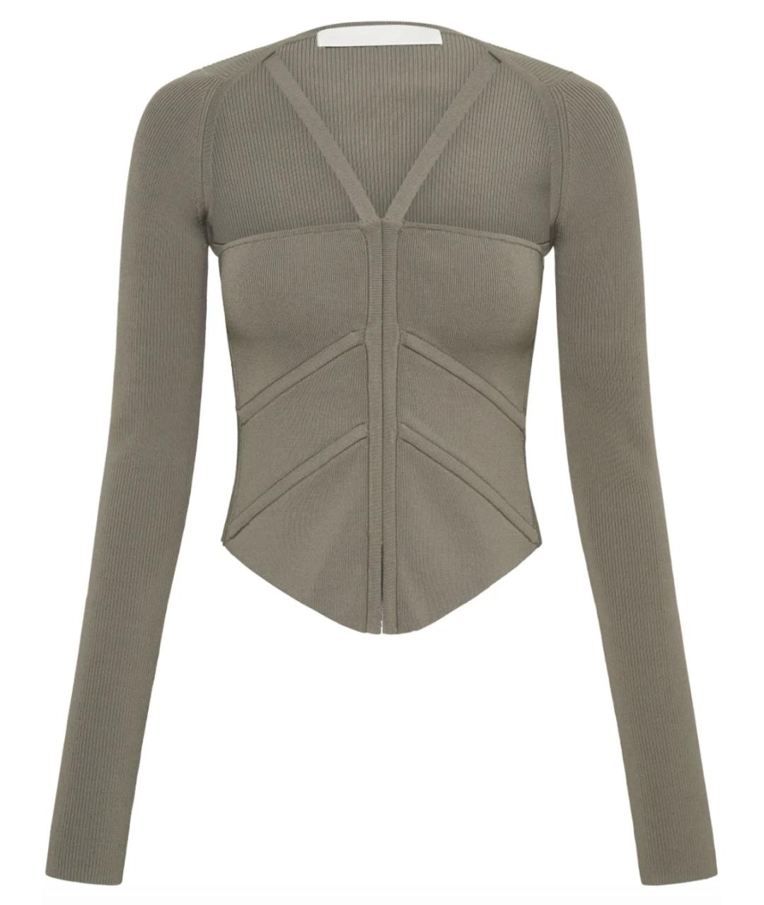 DION LEE Хаки вискозная майка, фото 1