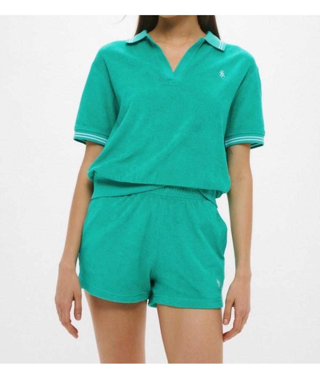 SPORTY AND RICH Зеленый хлопковый костюм с брюками, фото 3