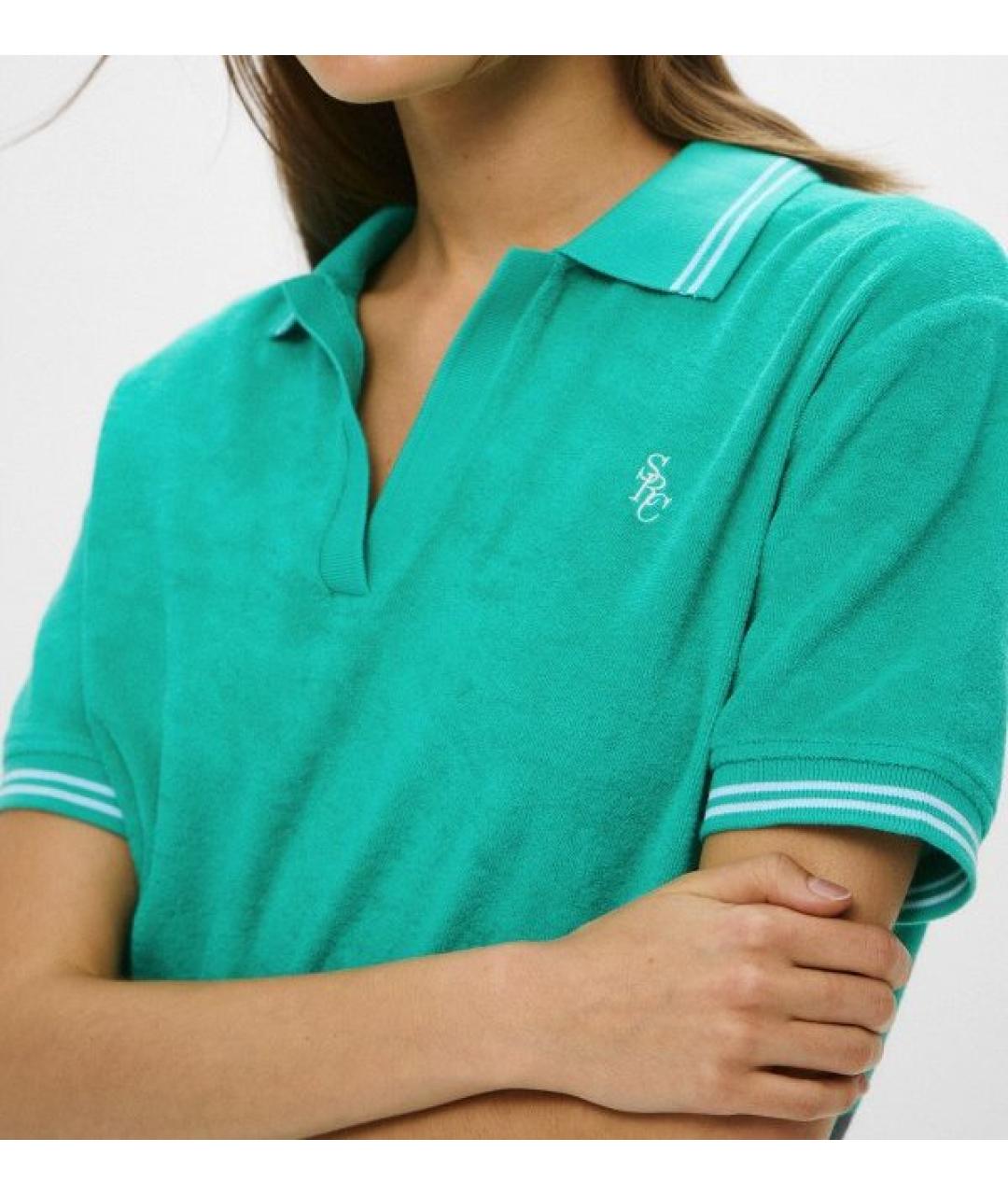 SPORTY AND RICH Зеленый хлопковый костюм с брюками, фото 5