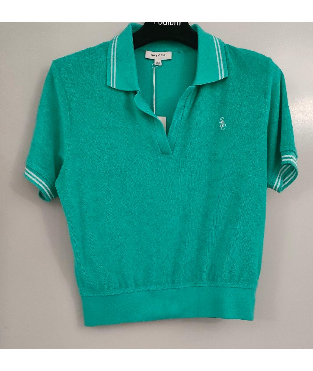 SPORTY AND RICH Зеленый хлопковый костюм с брюками, фото 10