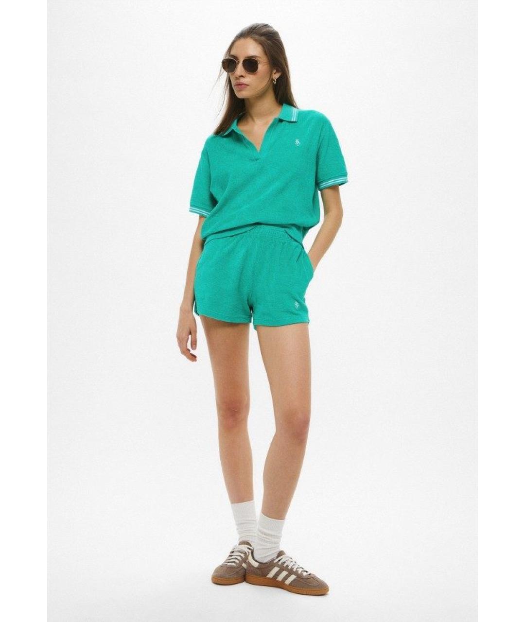 SPORTY AND RICH Зеленый хлопковый костюм с брюками, фото 8