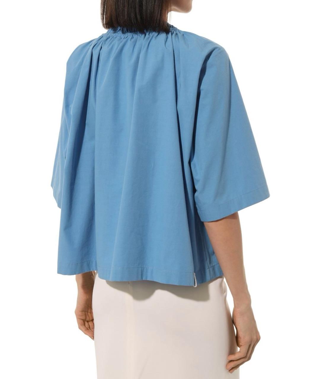 JIL SANDER Голубой хлопковый костюм с брюками, фото 3