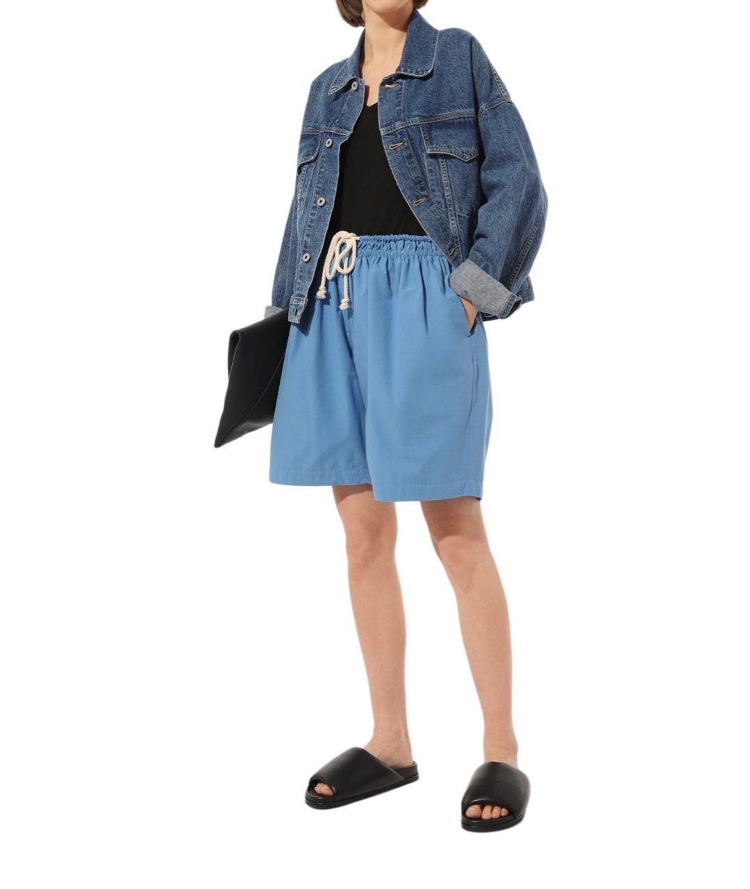 JIL SANDER Голубой хлопковый костюм с брюками, фото 5
